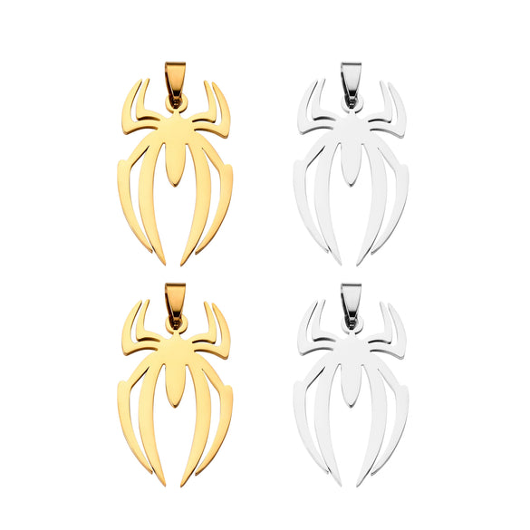 Necklace Pendant Accessories Stainless Steel Spider Electroplated