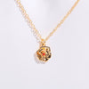 Necklace Pendant Birth Flower Geometric Titanium Steel 18K Goldplated Electroplated