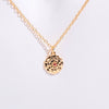 Necklace Pendant Birth Flower Geometric Titanium Steel 18K Goldplated Electroplated