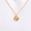 Necklace Pendant Birth Flower Geometric Titanium Steel 18K Goldplated Electroplated
