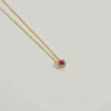 Necklace Pendant Clavicle Chain Copper Mixed Gemstone Inlay Geometric Minimalist Zirconia O Chain