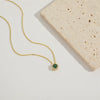 Necklace Pendant Clavicle Chain Copper Mixed Gemstone Inlay Geometric Minimalist Zirconia O Chain
