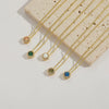Necklace Pendant Clavicle Chain Copper Mixed Gemstone Inlay Geometric Minimalist Zirconia O Chain