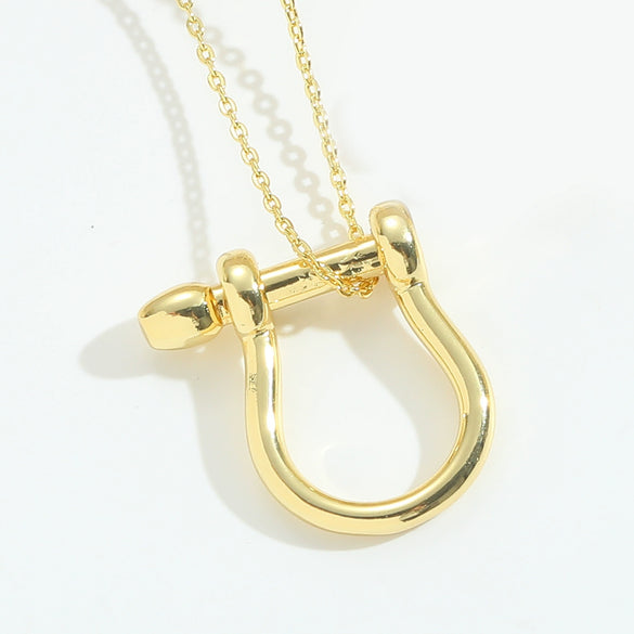 Necklace Pendant Clavicle Chain Women Simple Style Copper Electroplating Fourleaf Clover Star Design