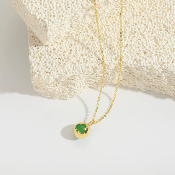 Necklace Pendant Clavicle Chain Women's Simple Geometric Copper Mixed Gemstone Setting Electroplating