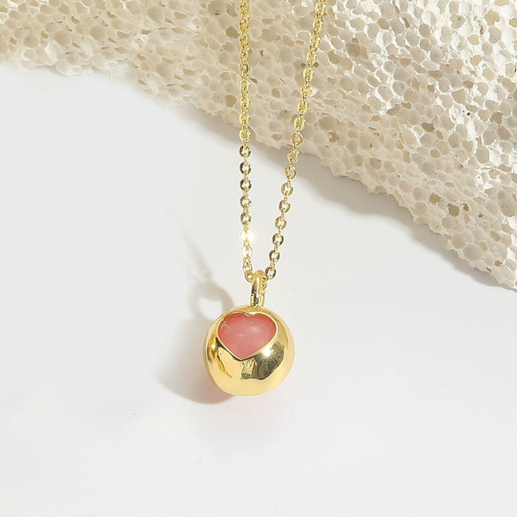 Necklace Pendant Clavicle Chain Women's Simple Geometric Copper Mixed Gemstone Setting Electroplating