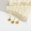 Necklace Pendant Clavicle Chain Women's Simple Geometric Copper Mixed Gemstone Setting Electroplating
