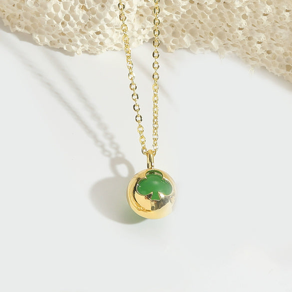 Necklace Pendant Clavicle Chain Women's Simple Geometric Copper Mixed Gemstone Setting Electroplating