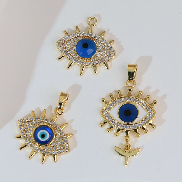 Necklace Pendant Copper Evil Eye Geometric Heart Shape Cartoon Characters Electroplating For Female