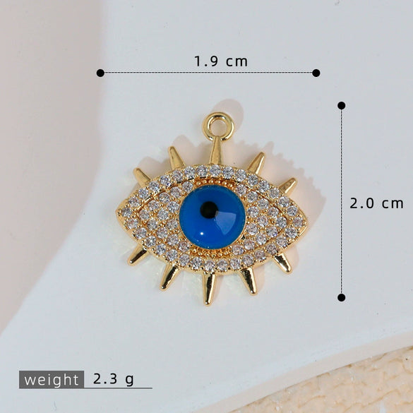 Necklace Pendant Copper Evil Eye Geometric Heart Shape Cartoon Characters Electroplating For Female