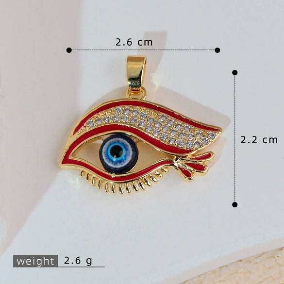 Necklace Pendant Copper Evil Eye Geometric Heart Shape Cartoon Characters Electroplating For Female