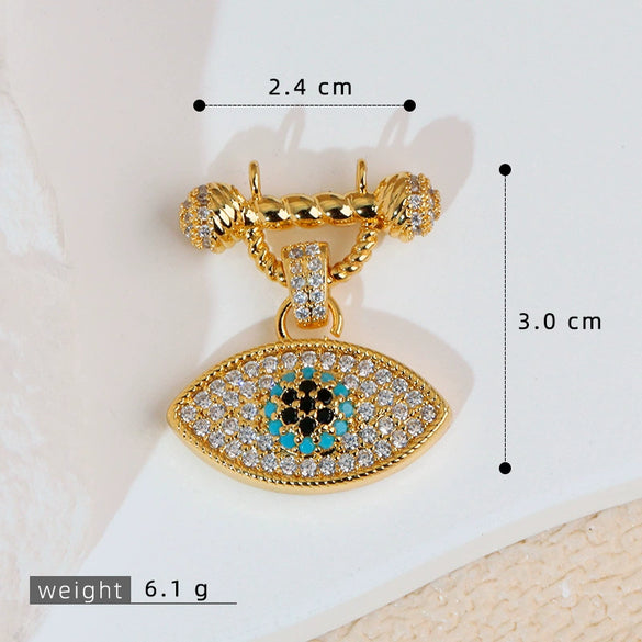 Necklace Pendant Copper Evil Eye Geometric Heart Shape Cartoon Characters Electroplating For Female