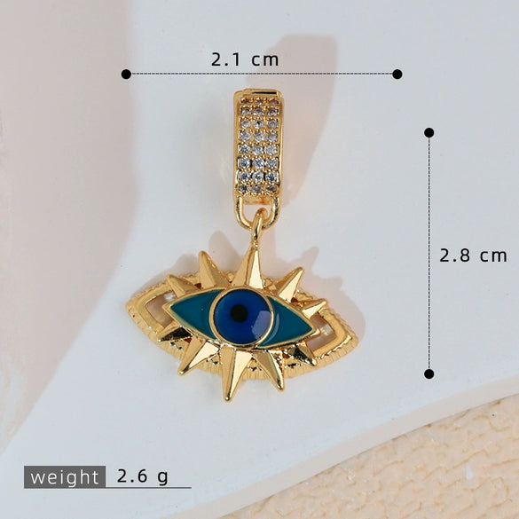 Necklace Pendant Copper Evil Eye Geometric Heart Shape Cartoon Characters Electroplating For Female
