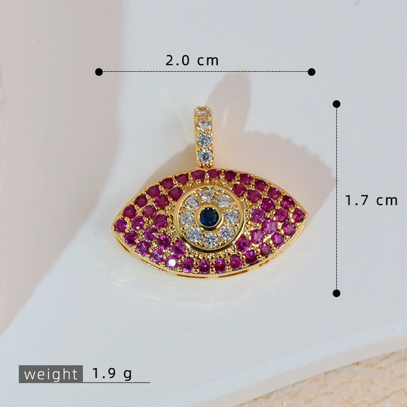 Necklace Pendant Copper Evil Eye Geometric Heart Shape Cartoon Characters Electroplating For Female