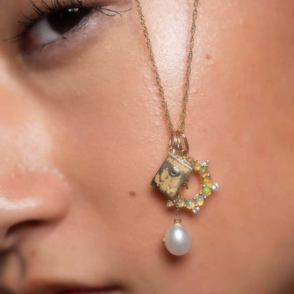 Necklace Pendant Copper Geometric Love Horseshoe Diamond Minimalist Diy Accessories For Women