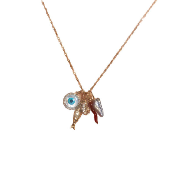 Necklace Pendant Copper Geometric Love Horseshoe Diamond Minimalist Diy Accessories For Women