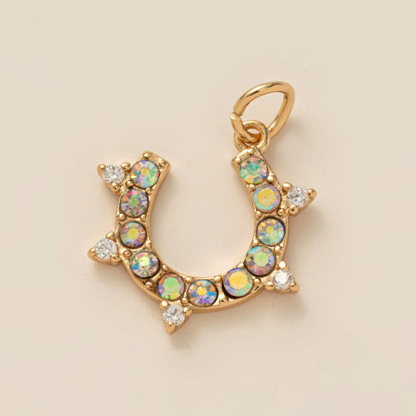 Necklace Pendant Copper Geometric Love Horseshoe Diamond Minimalist Diy Accessories For Women