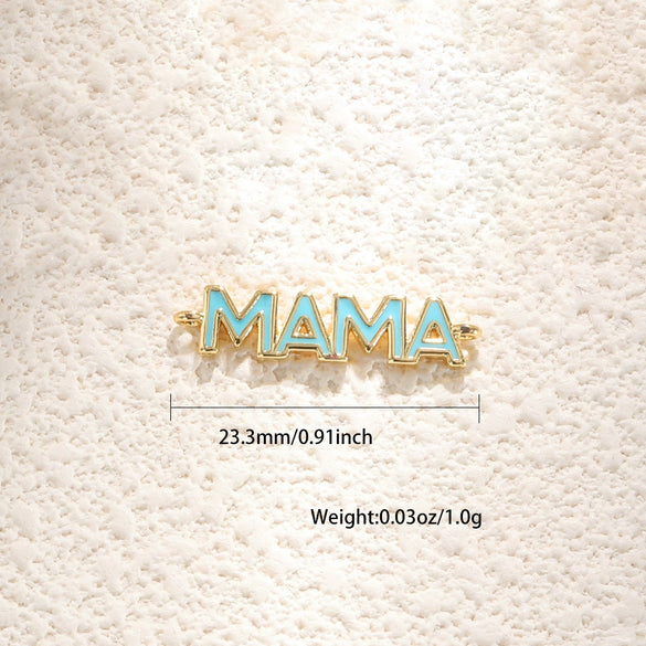 Necklace Pendant Copper Heart Shape Dripping Oil Sweet Style English Letter Accessories