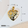 Necklace Pendant Copper Heartshaped 18K Gold Plated With Diamond And Zircon