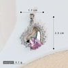 Necklace Pendant Copper Heartshaped 18K Gold Plated With Diamond And Zircon
