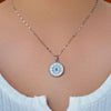 Necklace Pendant Copper Inlaid Zircon Devil's Eye Geometric Heart Shape Electroplating Women's Jewelry