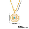 Necklace Pendant Copper Inlaid Zircon Devil's Eye Geometric Heart Shape Electroplating Women's Jewelry