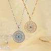 Necklace Pendant Copper Inlaid Zircon Devil's Eye Geometric Heart Shape Electroplating Women's Jewelry