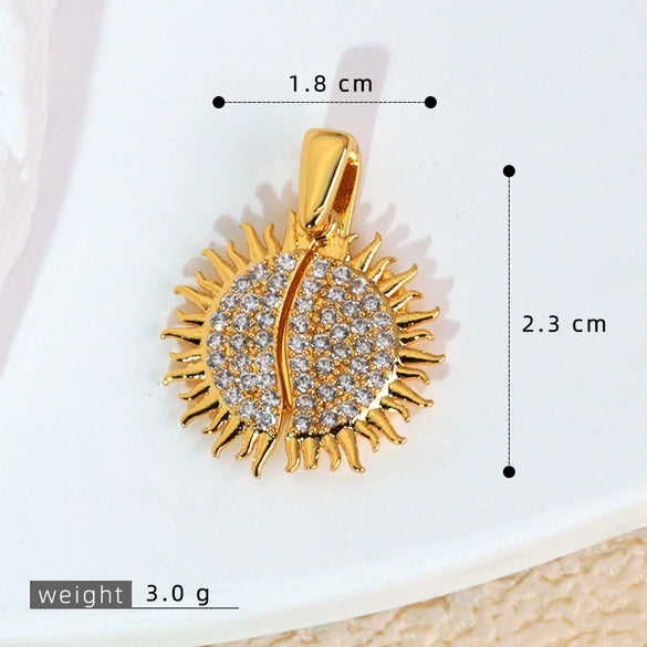 Necklace Pendant Copper Microinlaid Zircon Love Wings Electroplating Animal Zodiac Geometric Shapes Jewelry Accessories
