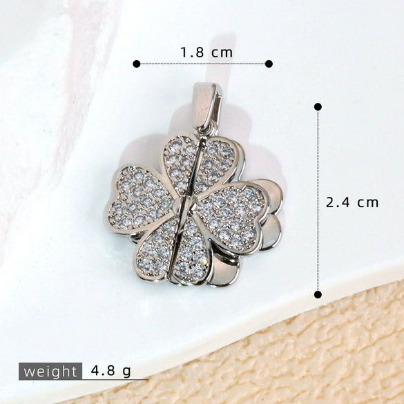 Necklace Pendant Copper Microinlaid Zircon Love Wings Electroplating Animal Zodiac Geometric Shapes Jewelry Accessories