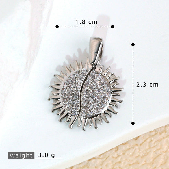 Necklace Pendant Copper Microinlaid Zircon Love Wings Electroplating Animal Zodiac Geometric Shapes Jewelry Accessories
