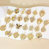 Necklace Pendant Copper Microinlaid Zircon Love Wings Electroplating Animal Zodiac Geometric Shapes Jewelry Accessories