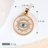Necklace Pendant Copper Plated 18K Gold With Devil's Eye Cartoon Characters Zircon Diy Jewelry Accessories