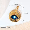 Necklace Pendant Copper Plated 18K Gold With Devil's Eye Cartoon Characters Zircon Diy Jewelry Accessories