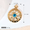 Necklace Pendant Copper Plated 18K Gold With Devil's Eye Cartoon Characters Zircon Diy Jewelry Accessories