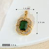 Necklace Pendant Copper Plated Real Gold Microinlaid Zircon Geometric Style Electroplating