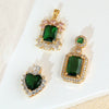 Necklace Pendant Copper Plated Real Gold Microinlaid Zircon Geometric Style Electroplating