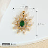 Necklace Pendant Copper Plated Real Gold Microinlaid Zircon Geometric Style Electroplating