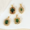 Necklace Pendant Copper Plated Real Gold Microinlaid Zircon Geometric Style Electroplating