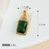 Necklace Pendant Copper Plated Real Gold Microinlaid Zircon Geometric Style Electroplating