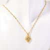 Necklace Pendant Geometric Style Titanium Steel Artificial Crystal For Women