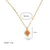 Necklace Pendant Geometric Style Titanium Steel Artificial Crystal For Women