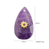 Necklace Pendant Jewelry Accessories Stainless Steel Natural Stone Inlay Hand Cut Water Drops Style