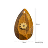 Necklace Pendant Jewelry Accessories Stainless Steel Natural Stone Inlay Hand Cut Water Drops Style