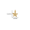 Necklace Pendant Jewelry Stainless Steel 18K Gold Inlaid White Stone Geometric Fashion Diy Handmade Accessories