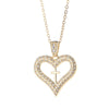 Necklace Pendant Love Cross Female Niche Design High Grade Clavicle Chain Copper Heart Shape Electroplated