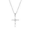 Necklace Pendant Micro Inlaid Zircon Cross Copper Alloy Geometric Electroplating For Women