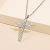 Necklace Pendant Micro Inlaid Zircon Cross Copper Alloy Geometric Electroplating For Women