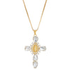 Necklace Pendant Micro Inlaid Zircon Cross Copper Alloy Geometric Electroplating For Women