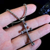 Necklace Pendant Micro Inlaid Zircon Cross Copper Alloy Geometric Electroplating For Women