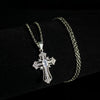 Necklace Pendant Micro Inlaid Zircon Cross Copper Alloy Geometric Electroplating For Women